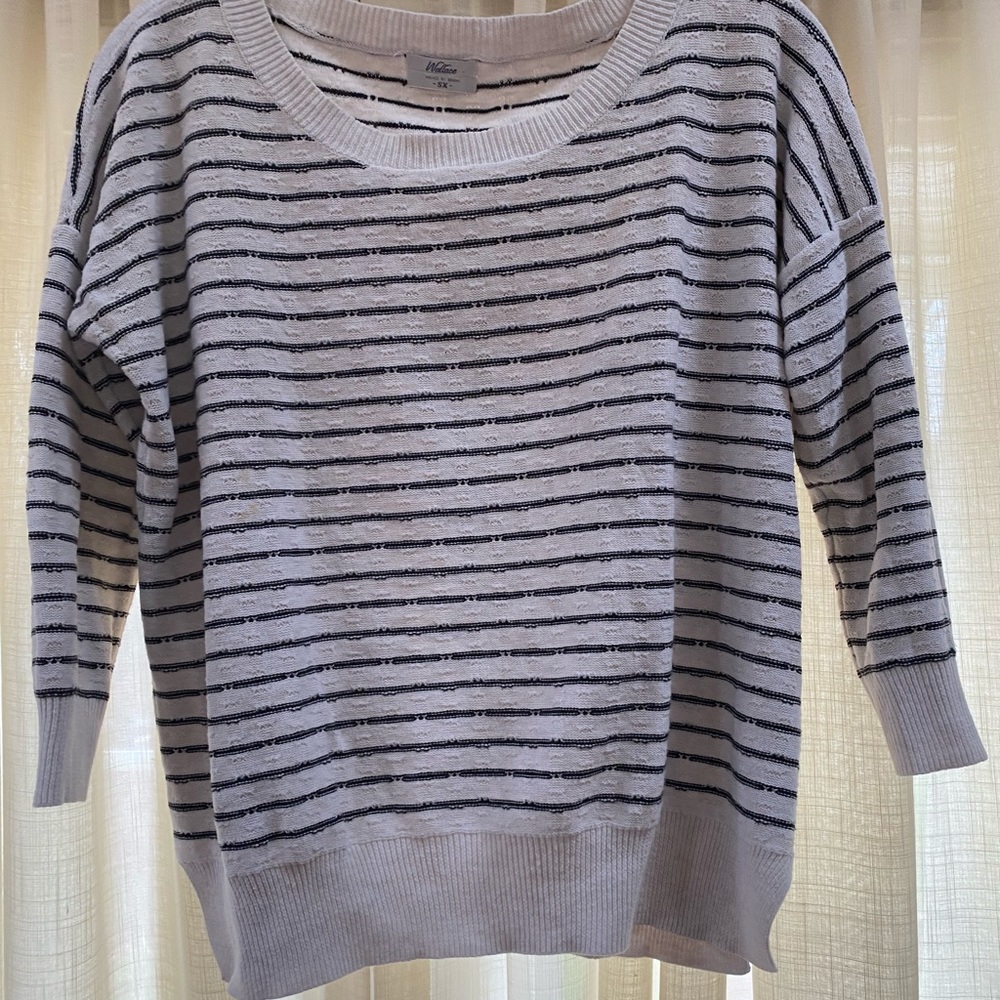 Striped scoop neck sweater